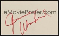 7s224 JOANNE WOODWARD signed 3x5 index card 1980s includes window card & lobby card from Stripper!
