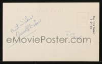 7s231 CARROLL BAKER signed 4x6 postcard 1964 includes a 1957 window card from Baby Doll!
