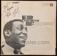 7s186 BILL COSBY signed record 1963 his comedy album Bill Cosby is a Very Funny Fellow Right!