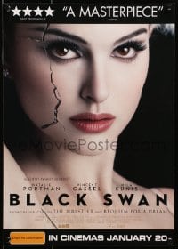 7t016 BLACK SWAN Aust special poster 2011 image of cracked ballet dancer Natalie Portman!