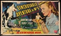 7t383 INCREDIBLE SHRINKING MAN Belgian 1957 classic sci-fi, cool different special effects artwork!