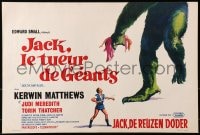 7t387 JACK THE GIANT KILLER Belgian 1962 different art of Mathews rescuing girl from monster!