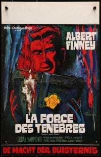 7t410 NIGHT MUST FALL Belgian 1964 Albert Finney goes psycho, cool different art by Gommers!