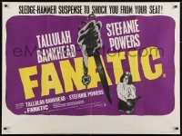 7t053 DIE DIE MY DARLING British quad 1965 Tallulah Bankhead, great artwork of stabbing scissors, Fanatic!
