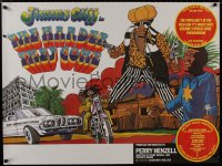 7t058 HARDER THEY COME British quad R1977 Jimmy Cliff, Jamaican reggae music, really cool art!