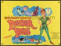 7t072 PETER PAN British quad R1970s Walt Disney animated cartoon fantasy classic!