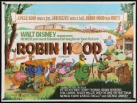 7t075 ROBIN HOOD British quad 1973 Walt Disney's cartoon version, the way it REALLY happened!
