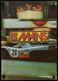 7t117 LE MANS Czech 11x16 1973 close up of race car driver Steve McQueen, car, Zdenek Ziegler!