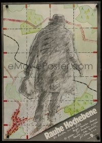 7t580 DRSNA PLANINA East German 23x32 1981 Soukop, completely different art of man over map!