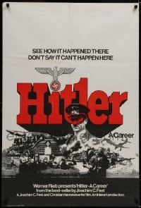 7t046 HITLER A CAREER English 1sh 1977 Hitler - eine Karriere, Der Fuhrer giving Nazi salute!