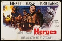 7t060 HEROES OF TELEMARK British quad R1970s Kirk Douglas stops Nazis from making atom bomb!