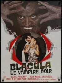 7t155 BLACULA French 23x31 1972 black vampire William Marshall is deadlier than Dracula!