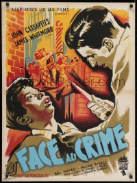 7t161 CRIME IN THE STREETS French 23x32 1956 Don Siegel, Sal Mineo & 1st John Cassavetes, Desme art