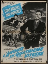 7t186 VIVA LAS VEGAS French 24x32 1965 different images of Elvis Presley & sexy Ann-Margret!