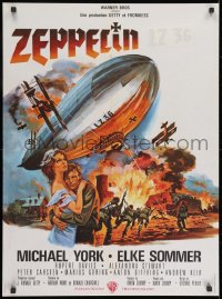 7t193 ZEPPELIN French 23x31 1971 Michael York, art of the great war's most explosive moment!