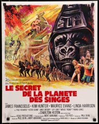 7t199 BENEATH THE PLANET OF THE APES French 18x23 1970 sci-fi, what lies beneath may be the end!