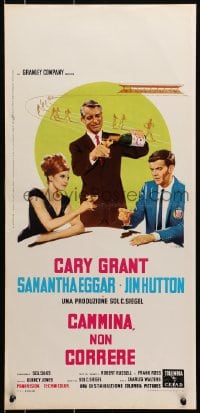 7t833 WALK DON'T RUN Italian locandina 1966 Cary Grant, Samantha Eggar, Hutton, Olympics, Olivetti