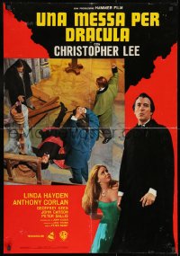7t848 TASTE THE BLOOD OF DRACULA Italian 26x37 pbusta 1971 Hammer horror, vampire Christopher Lee!