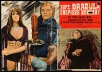 7t974 DRACULA A.D. 1972 Italian 18x26 pbusta 1972 Hammer, vampire Christopher Lee!