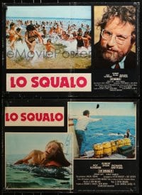 7t896 JAWS group of 7 Italian 18x26 pbustas 1975 Spielberg, Scheider, Dreyfuss & Shaw, ultra-rare!