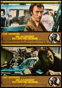 7t920 MAGNUM FORCE group of 5 Italian 18x26 pbustas 1973 Clint Eastwood as toughest cop Dirty Harry!