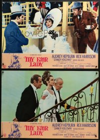 7t890 MY FAIR LADY group of 8 Italian 18x26 pbustas 1965 classic Audrey Hepburn & Rex Harrison!