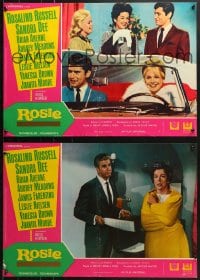 7t877 ROSIE group of 12 Italian 19x26 pbustas 1967 There's only one wonderful, Rosalind Russell!