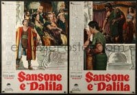 7t878 SAMSON & DELILAH group of 10 Italian 19x27 pbustas R1959 Mature, DeMille Biblical classic!