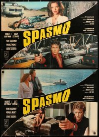 7t934 SPASMO group of 4 Italian 18x26 pbustas 1974 Umberto Lenzi's Spasmo, Robert Hoffmann, Kendall!