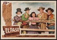 7t858 EL PASO Italian 14x19 pbusta 1951 John Payne & Gail Russell, Hayden, corruption in Texas!