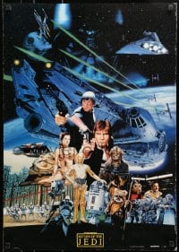 7t513 RETURN OF THE JEDI style A Japanese 1983 George Lucas, cast montage, Yamakatsu!