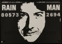 7t743 RAIN MAN Polish 26x37 1990 Erol art of autistic Dustin Hoffman, directed by Barry Levinson!