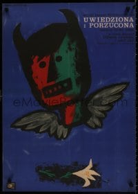 7t788 SEDUCED & ABANDONED Polish 23x32 1965 Sedotta e Abbandonata, Lipinski art of winged head!