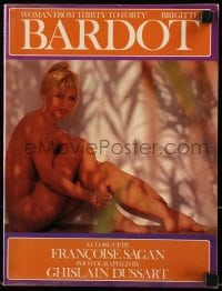 7w207 BRIGITTE BARDOT softcover book 1976 woman from 30 to 40, sexy portraits with some nudity!