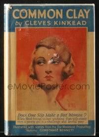7w035 COMMON CLAY Grosset & Dunlap movie edition hardcover book 1930 Constance Bennett by Hal Phyfe!