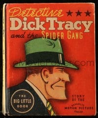 7w006 DICK TRACY Big Little Book hardcover book 1937 Chester Gould's detective vs The Spider Gang!
