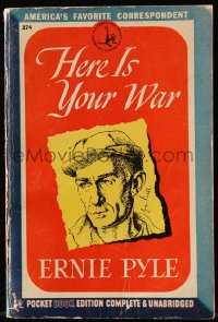 7w280 HERE IS YOUR WAR Pocket Book edition paperback book 1944 America's Favorite Correspondent!