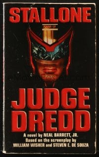 7w285 JUDGE DREDD paperback book 1995 the Neal Barrett Jr. book that was made into a movie!