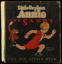 7w013 LITTLE ORPHAN ANNIE & SANDY Big Little Book hardcover book 1933 from Harold Gray's comic!