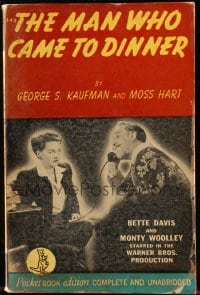 7w288 MAN WHO CAME TO DINNER Pocket Book movie edition paperback book 1942 Bette Davis & Woolley!