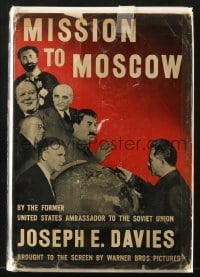 7w073 MISSION TO MOSCOW Garden City Publishing movie edition hardcover book 1943 Michael Curtiz