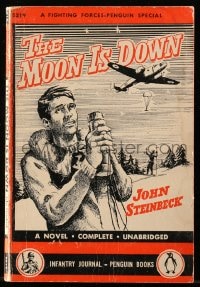 7w291 MOON IS DOWN Peguin Books edition paperback book 1942 the complete novel by John Steinbeck!