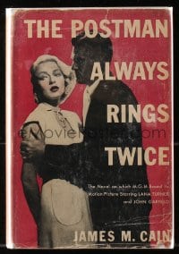 7w088 POSTMAN ALWAYS RINGS TWICE Grosset & Dunlap movie edition hardcover book 1946 Lana Turner