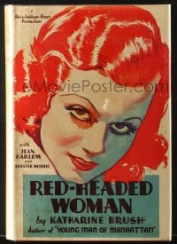 7w090 RED HEADED WOMAN Grosset & Dunlap movie edition hardcover book 1932 Jean Harlow, Chester Morris