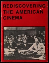 7w621 REDISCOVERING THE AMERICAN CINEMA program book 1970s great movie images & information!