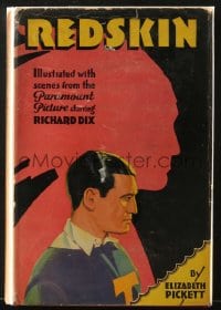 7w091 REDSKIN Grosset & Dunlap movie edition hardcover book 1929 Native American Indian Richard Dix!