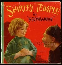 7w251 STOWAWAY Saalfield movie edition softcover book 1936 Shirley Temple, Alice Fay, Robert Young!