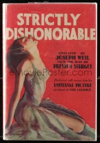 7w103 STRICTLY DISHONORABLE Grosset & Dunlap movie edition hardcover book 1931 Sidney Fox, Lukas