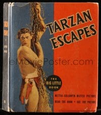 7w023 TARZAN ESCAPES Big Little Book hardcover book 1936 Edgar Rice Burroughs story w/movie images!