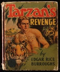 7w026 TARZAN'S REVENGE Big Little Book hardcover book 1938 Edgar Rice Burroughs story!